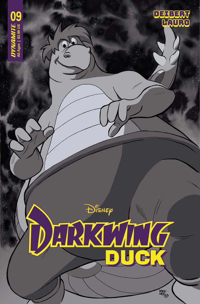 Darkwing Duck #9 Cover U 10 Copy Foc Variant Edition Moss Black & White
