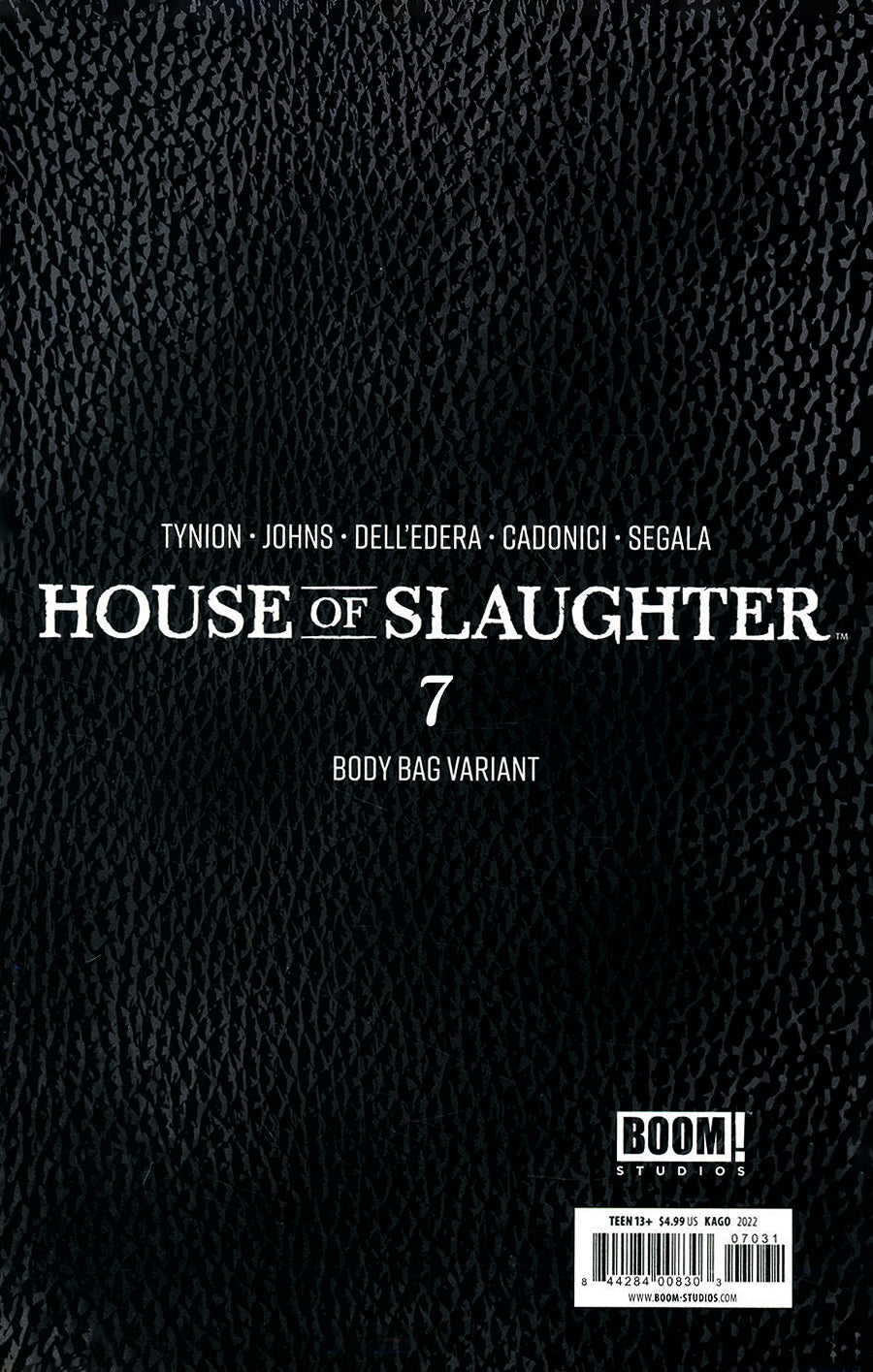 House of Slaughter #7C (Bodybag Cover Polybag)